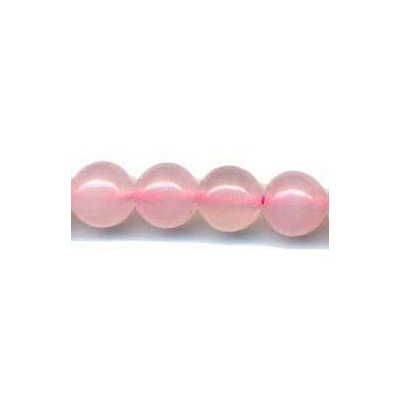 Perle en Quartz rose boule 8 mm - Lot de 10 pièces