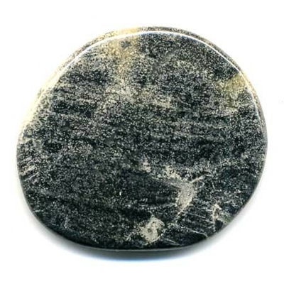 Mini pierre plate en jaspe feuille d'argent