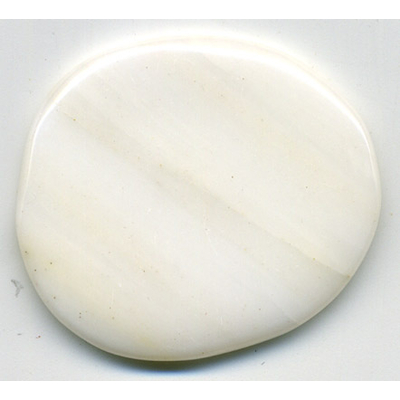 Mini pierre plate en Jade blanc