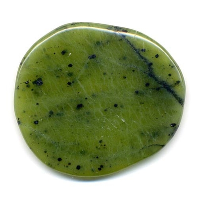 Mini pierre plate en Jade néphrite du Canada