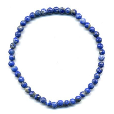 Bracelet en Lapis lazuli boules 4mm