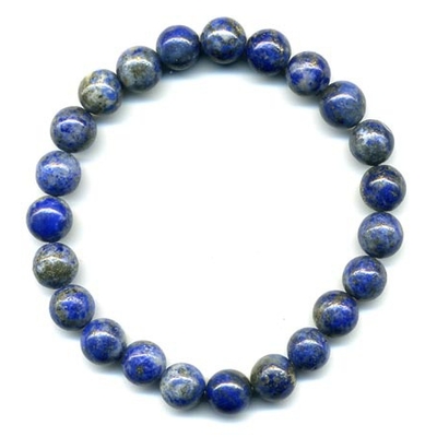 Bracelet en lapis lazuli boules 8mm