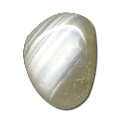 Agate Blanche pierre roulée de 25 à 30mm