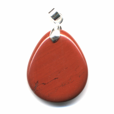 Jaspe rouge pendentif mini pierre plate