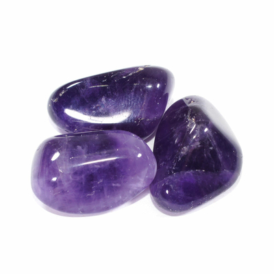 Améthyste violette pierre roulée de 15 à 20mm