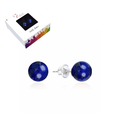 Boucles d'oreilles en lapis lazuli 6mm