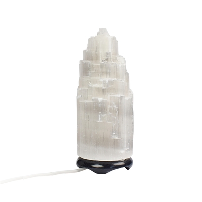Lampe sélénite 23cm avec socle