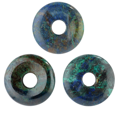 Pi-chinois en Azurite-Malachite du Congo de 27 à 32mm - EXTRA