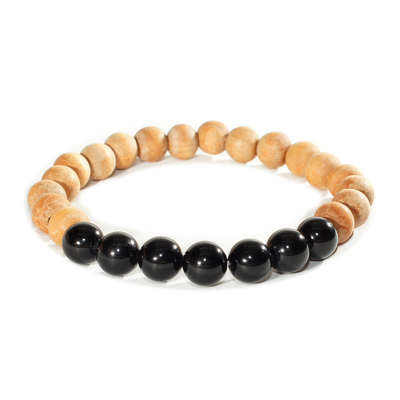 Bracelet-tourmaline-noire-et-bois-de-santal-8mm-1