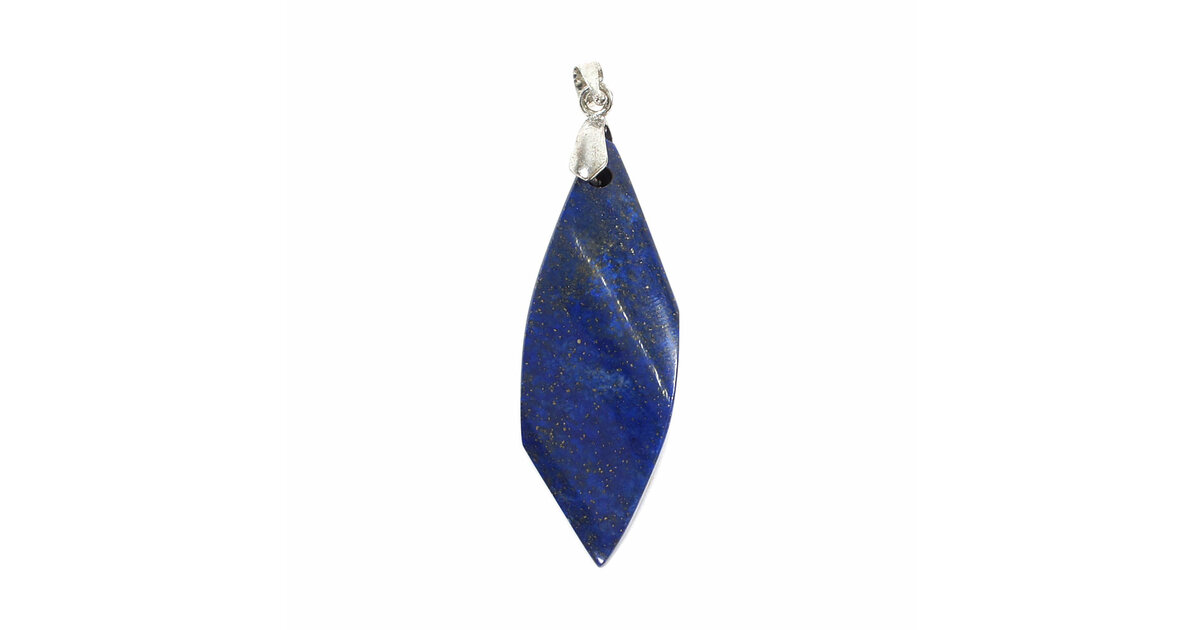 Pendentif Lapis Lazuli Avec Jonc Noir - Cabochon 25 Mm, Neuf Avec étiquettes