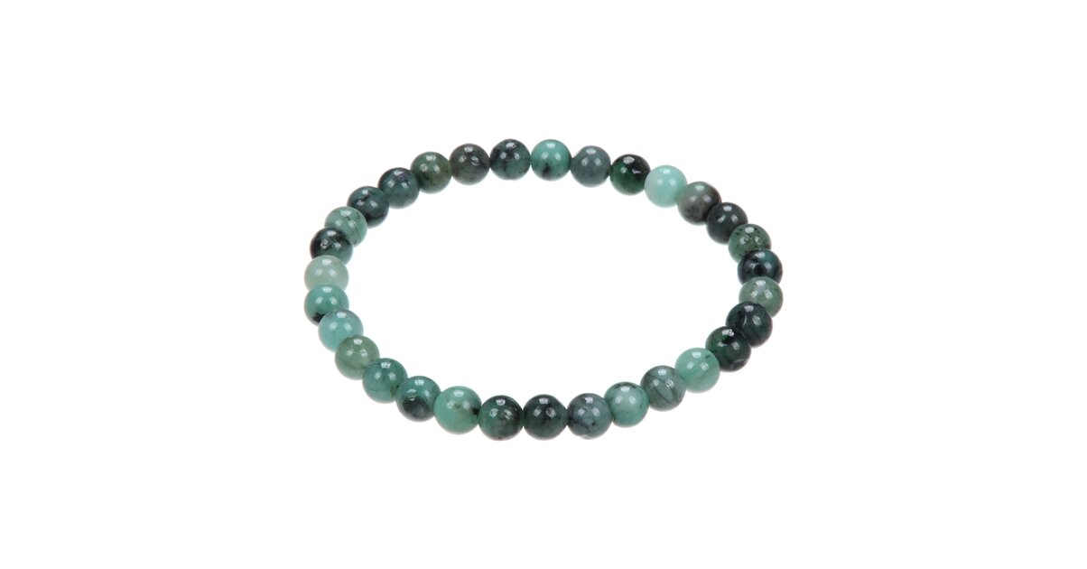Bracelet émeraude 6 Mm Sur Mesure - Longueur 18-19 Cm, Or Ou Argent - Neuf Avec étiquettes