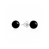 Boucles d'oreilles Onyx Noir en Argent 925 Rhodié 6mm