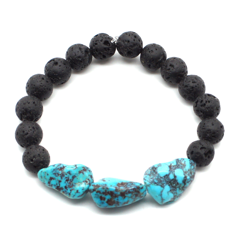 Trésors de St Barth - Turquoise and gold Australian pearl bracelet