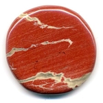 Mini pierre plate en jaspe rouge
