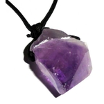 Collier Améthyste cristal pointe brute XL