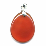 Cornaline en pendentif mini pierre plate