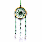 Attrapes-rêves Pierres Naturelles Malachite - Quartz Rose et Cristal de Roche