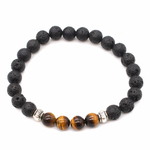 Bracelet-H-Pierre-de-lave-et-Oeil-de-Tigre-Perles-rondes-8-mm