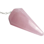 Pendule quartz rose à facettes