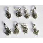 Pend diamant brut avec bélière argent