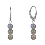 Boucles d'oreilles Labradorite boules 6mm en argent 925