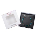 Bracelet chrysocolle 6mm en argent-1