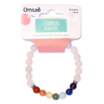 Bracelet 7 Chakras Quartz rose Perles rondes 8 mm-01