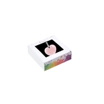 Pendentif Quartz rose en forme de coeur avec bélière en argent Rhodié