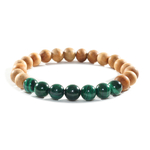 Bracelet-Malachite-et-bois-de-santal-8mm