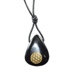 Pendentif-Shungite-et-fleur-de-vie-dorée-3