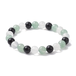 Bracelet Aventurine, Sélénite et Obsidienne Noire de 8mm