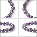 Bracelet en Améthyste Relaxation et Sérénité boules 8mm