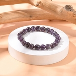 Bracelet en Améthyste Relaxation et Sérénité boules 8mm