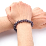 Bracelet en Améthyste Relaxation et Sérénité boules 8mm
