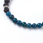 Bracelet Pierre de lave et Apatite bleue 6mm - Énergie et Clarté