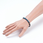 Bracelet Pierre de lave et Apatite bleue 6mm - Énergie et Clarté