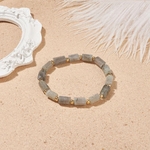 Bracelet en labradorite en forme de cylindre - Protection et Clarté