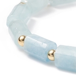 Bracelet en Aigue Marine Cylindrique - Sérénité et Harmonie