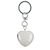 Porte clef howlite en forme de coeur