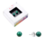 Boucles d'oreilles Chrysocolle en Argent 925 rhodié