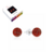 Boucles d'oreilles Jaspe rouge en Argent 925 rhodié