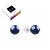 Boucles d'oreilles Sodalite en Argent 925 Rhodié 8mm