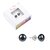 Boucles d'oreilles Perle noire en Argent 925 Rhodié 6mm