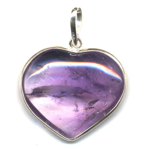 Pendentif Cœur En Améthyste Naturel - Lithothérapie - Cadeau Idéal - Neuf Sans Boîte