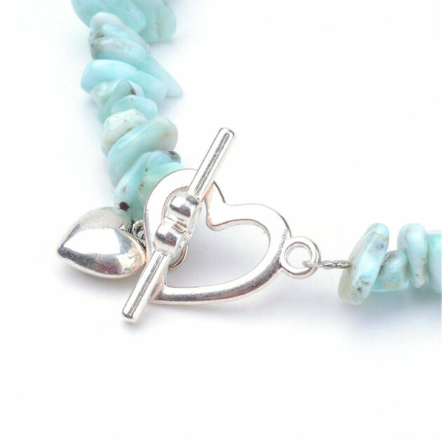 Bracelet Baroque En Larimar - Bijou Pierre Naturelle, Neuf Avec étiquettes, Marque OxcmoBijoux