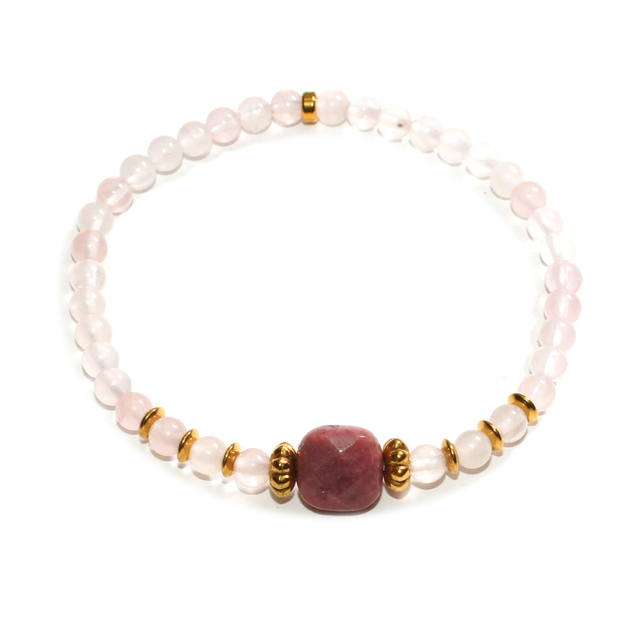 Bracelet en Hématite, Labradorite, Quartz rose, Rhodonite | BRACELETS DE NATH