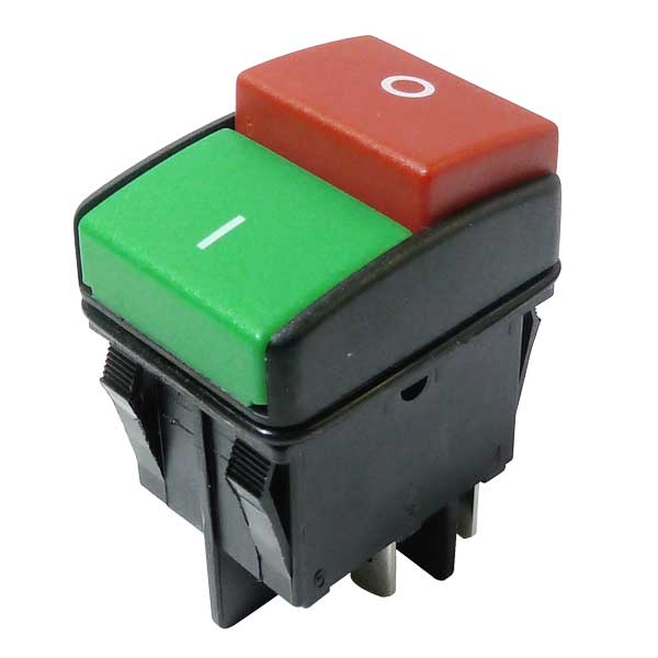 interrupteur poussoir étanche noir touches rouge vert RL-2T2-21-1
