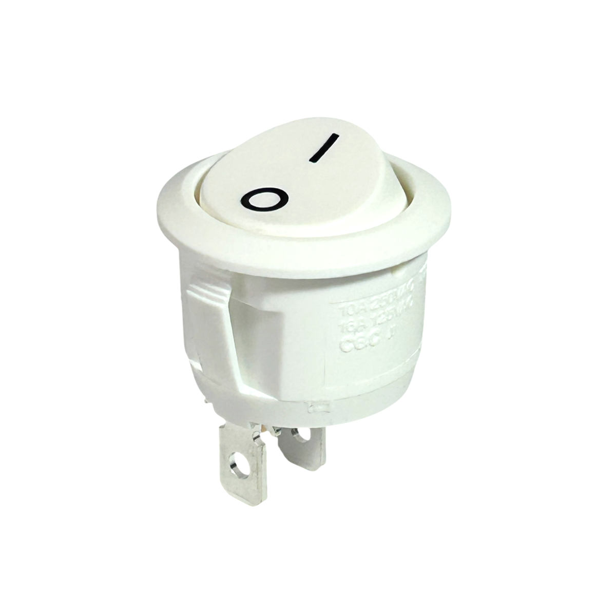 Interrupteur à bascule rond blanc, On-Off, R13-112A1