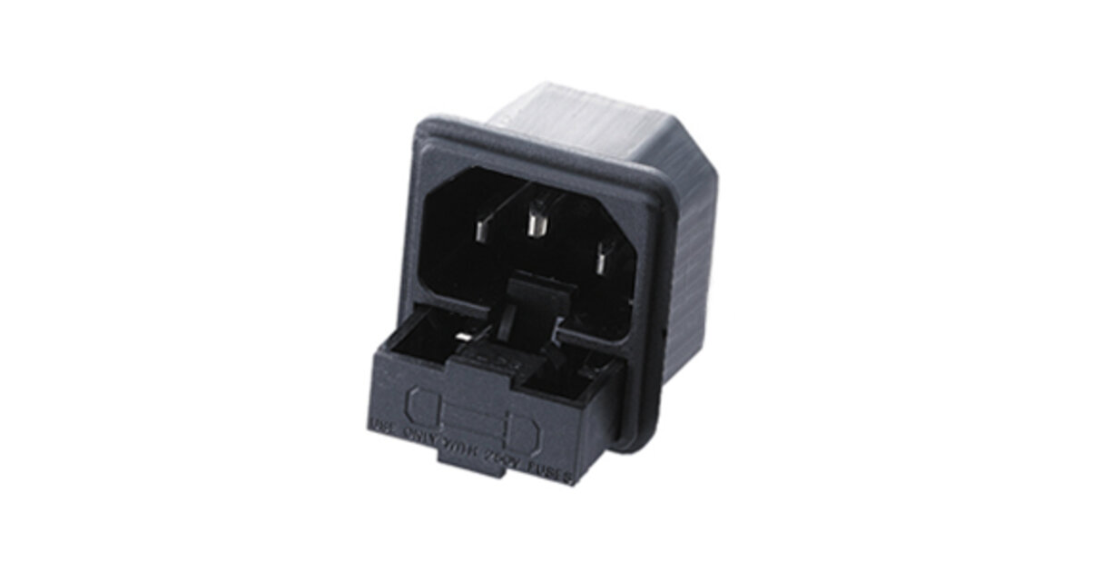 Connecteur C-14 Avec Interrupteur Rouge Et Fusible 10A - Prise Encastrable