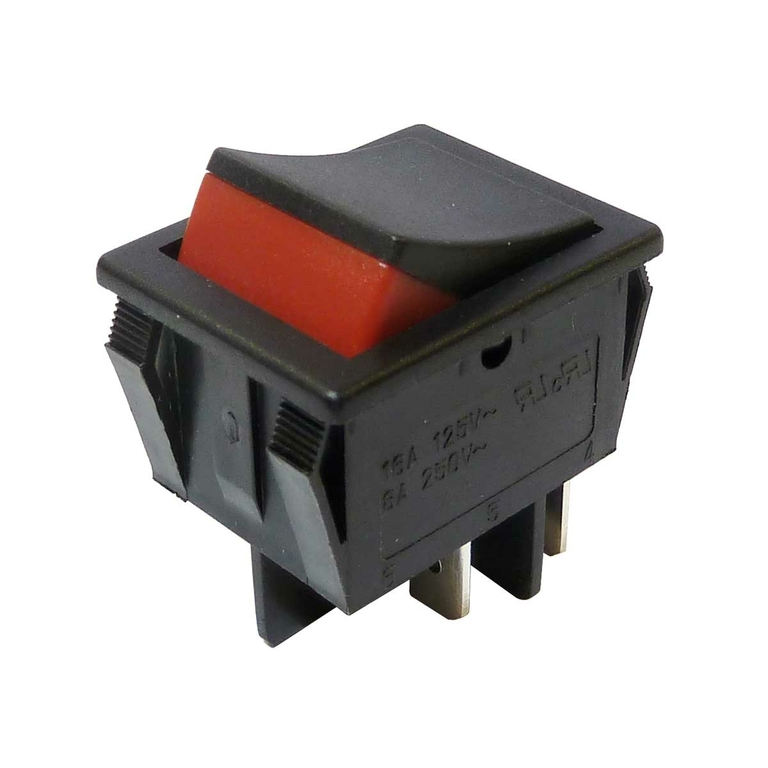 Interrupteur bascule rectangulaire bicolore noir et rouge - Interrupteur/ Interrupteur à Bascule - Eurolec
